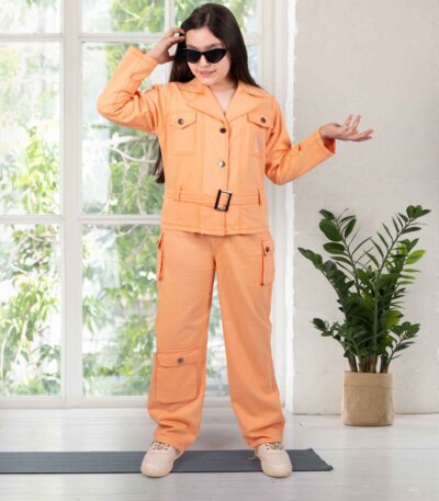 کت و شلوار کتان نوجوان رنگ گلبهی