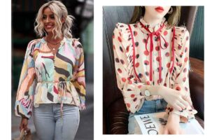 شومیزحریر دخترانه تابستانی سفید توپ توپی با نوار دوزی