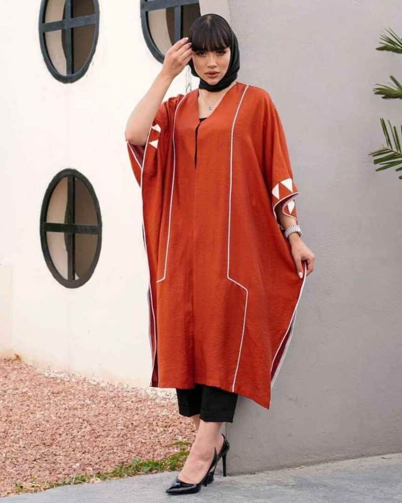 پانچ کرسپو زنانه فری سایز رنگ قرمز