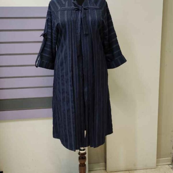 مانتو سایز بزرگ مراکشی رنگ سورمه ای