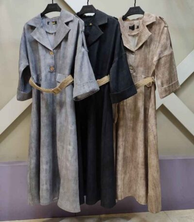 رنگبندی مانتو بلند گازوئیلی جدید دو سایزی تا سایز 46