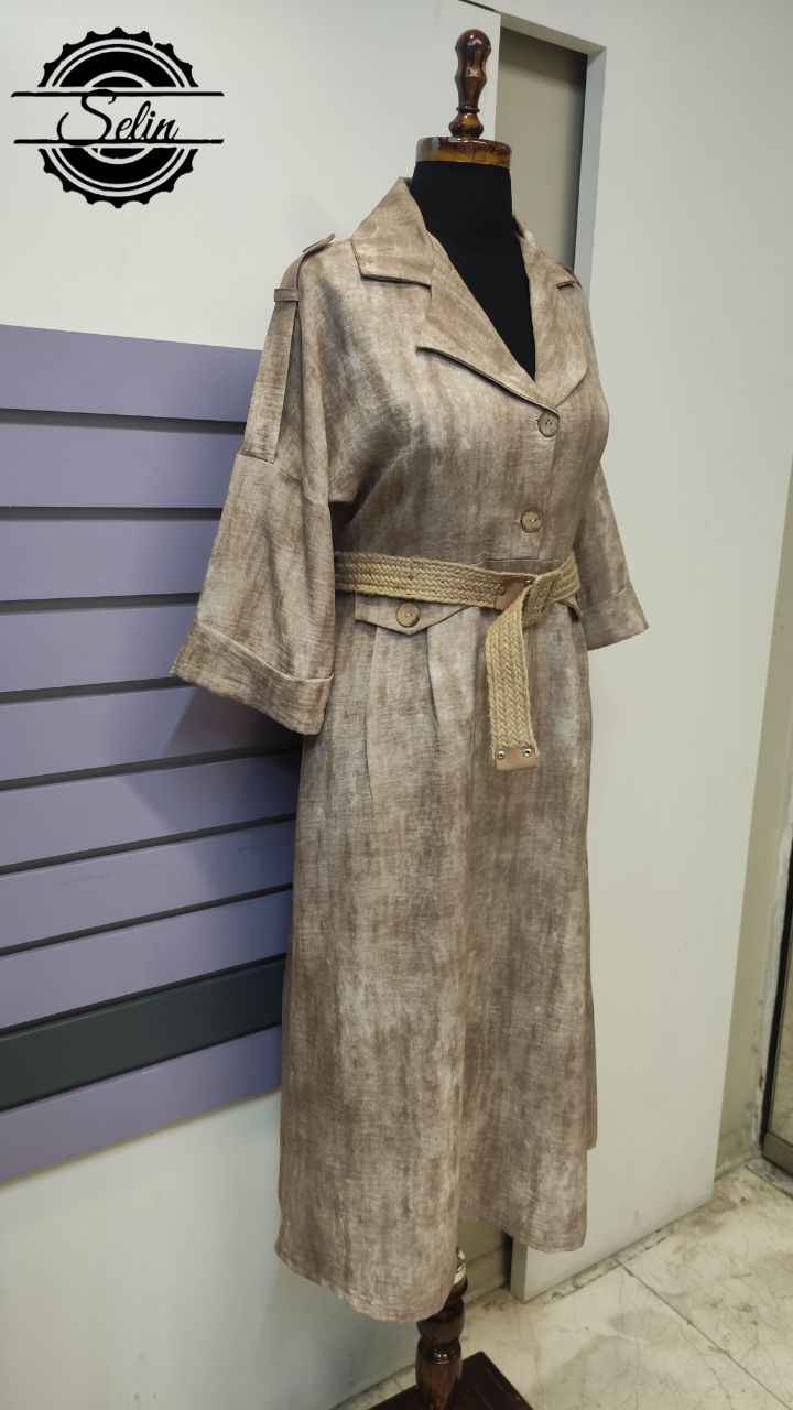 مانتو بلند گازوئیلی مانتو بلند گازوئیلی جدید کرم دو سایزی تا سایز 46